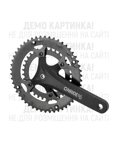 Шатуни ONRIDE Duet 910, під квадрат, 170 мм, 34-50Т BCD: 110/80 мм, на 9/8 шв., чорний