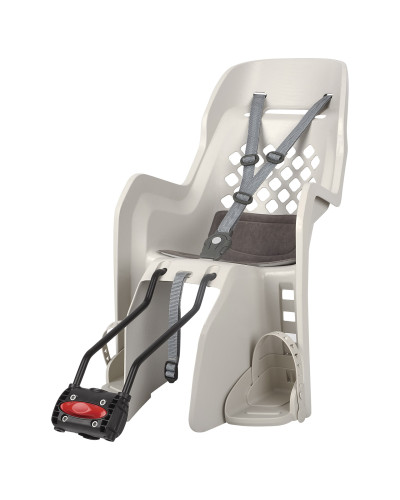 Дитяче крісло заднє POLISPORT Joy FF 29" на підсідельну трубу, 9-22 кг, кремове