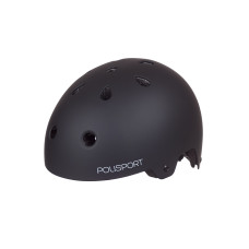 Шолом POLISPORT Urban PRO  M (55-58 см) чорний Injected Hard Shell