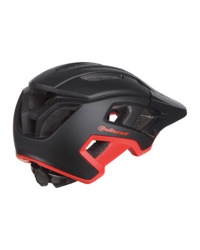 Шолом POLISPORT Mountain PRO M (55-58 см) чорний/червоний In-Mold