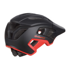 Шолом POLISPORT Mountain PRO L (58-61 см) чорний/червоний In-Mold