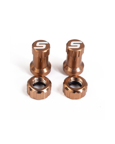 Набір Stan's Tubeless Valve Color Kit, ковпачок + гайка, мідний, пара