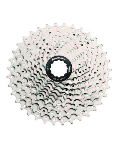 Касета SunRace CSMS0 TAW X, 10 швидкостей, 11-36Т, алюмінієвий павук, Silver