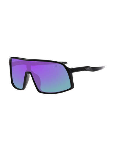 Окуляри Relax Margin чорні глянцеві, лінза smoke (PC), real purple revo, кат. 3