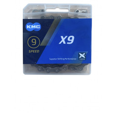 Ланцюг 9 KMC X9 Gray 114 ланок з замком в боксі