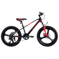 Велосипед чорний 20 MTB MG "DRIFT" Амортизаційна вилка литі диски