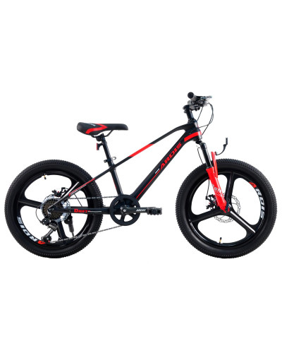 Велосипед чорний 20 MTB MG "DRIFT" Амортизаційна вилка литі диски