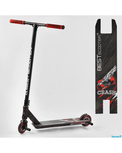 Самокат трюковий 67839 Best Scooter  "CRASH" HIC-система, ПЕГИ, алюмінієвий диск і дека, колеса 110 мм PU, ширина керма - 57 см