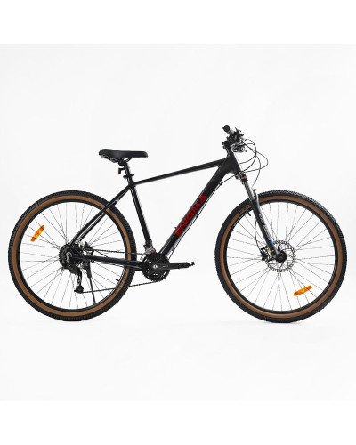 Велосипед 29 Спортивний Corso "Enigma" NG-29069  рама алюмінієва 21``, обладнання Shimano Alivio 27 швидкостей, вилка Santour гідравлічна