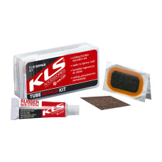 Велоаптечка KLS Repair kit, пластиковий бокс (8 латок, металевий скребок, клей 5 мл, крейда)