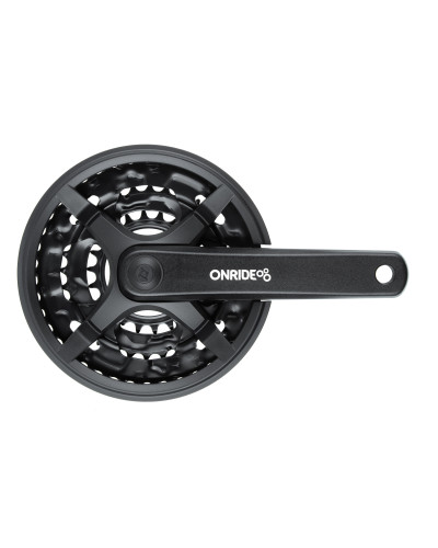 Комплект шатунів ONRIDE Trio 830P, під квадрат, 170 мм, 22-32-42Т, на 8/7/6 шв., чорний