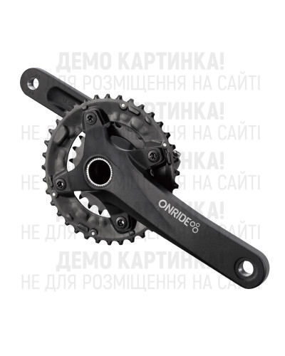 Шатуни ONRIDE Duet Pro 1010, під Hollowtech, 170 мм, 24-38Т BCD: 104/64 мм, на 10/9 шв., чорний