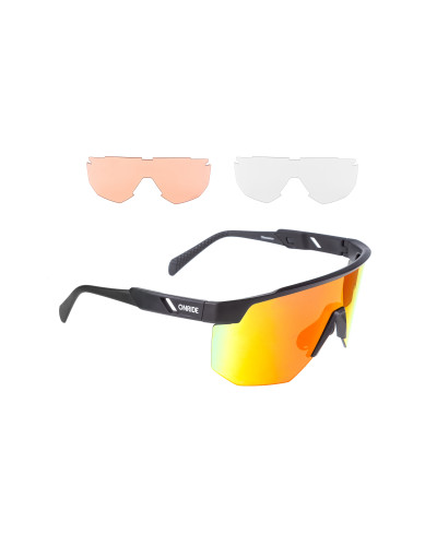 Окуляри ONRIDE Obsession матово чорні з лінзами димчасті Revo Red (17%); orange (51%); прозорі (100%