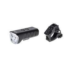 Велосипедна фара ONRIDE Lustron (1600 lm, 6400 mAh, Type-C), Power Bank, інд. заряду, алюмінієва