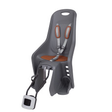 Дитяче крісло заднє POLISPORT Bubbly Maxi Plus FF 29" на підсідельну трубу, 9-22 кг, сіре