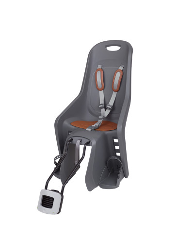 Дитяче крісло заднє POLISPORT Bubbly Maxi Plus FF 29" на підсідельну трубу, 9-22 кг, сіре