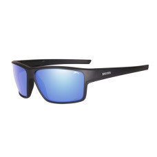 Окуляри Relax Rema чорні матові, лінза smoke (Polarized TAC 1,1 mm), icy  blue revo, кат. 3