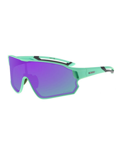 Окуляри Relax Artan зелені матові, лінза smoke  (Polarized TAC 1,1 mm), purple revo, кат. 3