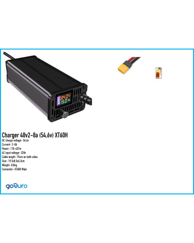 Зарядка 48в2-8А ( налаштовується від 2 до 8А) LCD