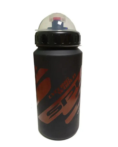 Фляга Spelli SWB-528-L Matt BK + Red Gloss,  об`єм: 800мл , колір:  чорний мат + червоний лак, захисна кришка від пилу, харчовий пластик. Made in Taiwan