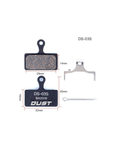 Колодки гальмiвнi полуметал пiд дисковi гальма DUST DS-03S Пiдходе пiд дисковi гальма Shimano M985/988/785/666/675/615, FSA K-Force DB-XC-9000