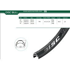 Обід велосипедний 27,5 Weinmann Disk Bull (32 спиць) чорний