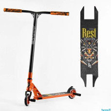 Самокат трюковий 53880 Best Scooter HIC-система, ПЕГИ, алюмінієвий диск та дека, АНОДОВАНЕ ФАРБУВАННЯ, колеса PU, d = 110мм, ширина керма - 60 см
