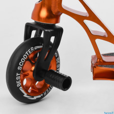Самокат трюковий 53880 Best Scooter HIC-система, ПЕГИ, алюмінієвий диск та дека, АНОДОВАНЕ ФАРБУВАННЯ, колеса PU, d = 110мм, ширина керма - 60 см
