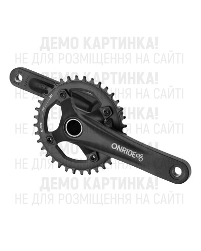 Шатуни ONRIDE Solo Pro 1140, під Hollowtech, 170 мм, 36Т BCD: 104 мм, на 11/10/9 шв., чорний