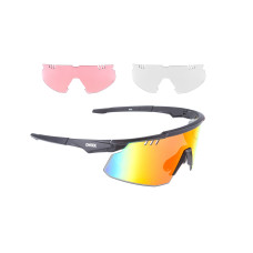 Окуляри ONRIDE Bliss матово чорні з лінзами димчасті Revo Red (17%); HD purple (19%); прозорі (100%)