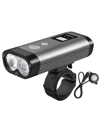 Велосипедна фара Ravemen PR1400 (1400 lm, 5200 mAh) дротова кнопка