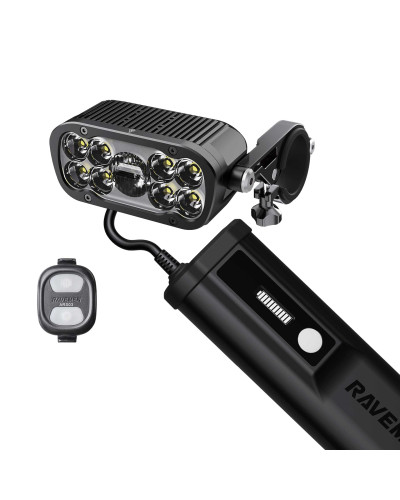 Велосипедна фара Ravemen XR6000 (6000 lm, 8000 mAh) зовнішня батарея, бездротова кнопка