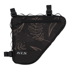 Сумка в трикутник рами KLS Wedge 023 дизайн-квіти, чорний