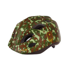 Шолом дитячий POLISPORT Junior S Premium (52-56 см) LED (блимавка) хаки In-Mold