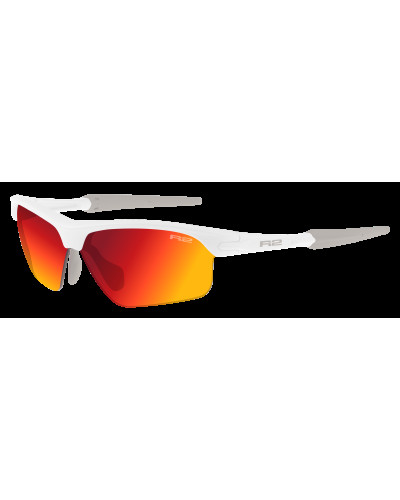 Окуляри R2 Kick матові білі з лінзами grey (кат. 2) покриття Black Red Revo
