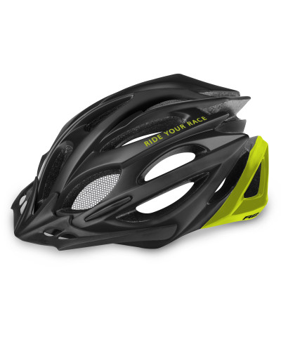 Шолом R2 PRO-TEC колір чорний, неоново жовтий матовий розмір M: 55-59 см