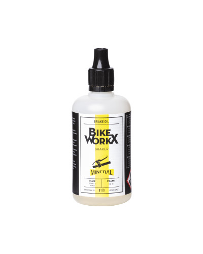 Гальмівна рідина BikeWorkX Braker Mineral, мінеральна, 100 мл