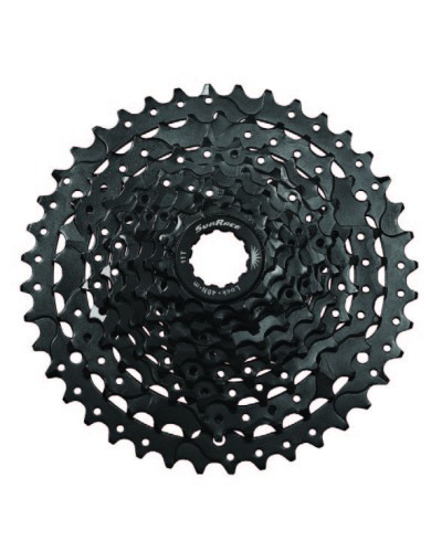 Касета SunRace CSM990 9AX E, 9 швидкостей, 11-40T, алюмінієвий павук, Black