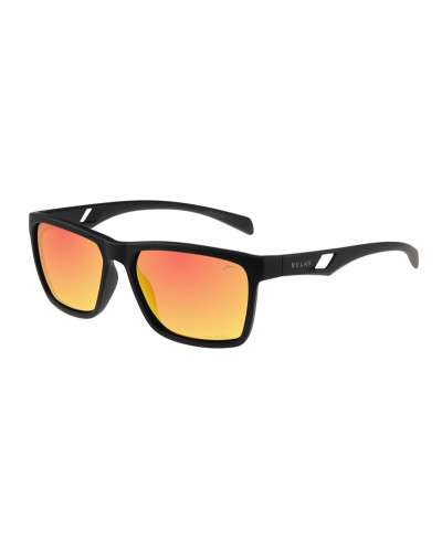 Окуляри Relax Orange чорні матові, лінза smoke (Polarized TAC 1,1 mm), black red revo, кат. 3