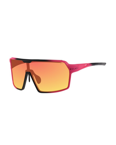 Окуляри Relax Timor рожеві матові, лінза smoke (PC), black red, кат. 3