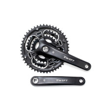 Шатуни PROWHEEL SWIFT-201P, під квадрат, 170мм, 28-38-48Т, чорний