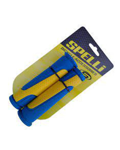 Гріпси велосипедні Spelli SBG-6708L, 127 мм. жовто-блакитні