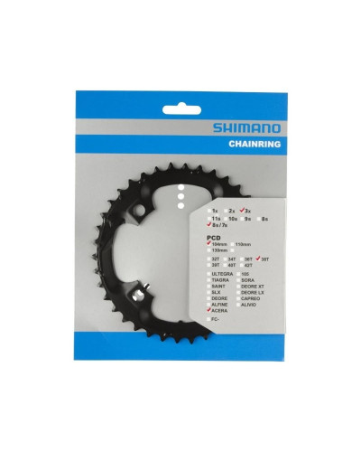 Зірка шатунів 38T SHIMANO  FC-M361 ACERA 38зуб. чорна