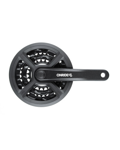Комплект шатунів ONRIDE Trio 810P, під квадрат, 175 мм, 22-32-42Т, на 8/7/6 шв., чорний