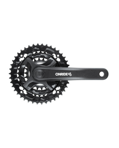 Комплект шатунів ONRIDE Trio 810, під квадрат, 170 мм, 22-32-42Т, на 8/7/6 шв., чорний