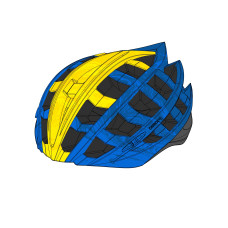 Шолом ONRIDE Cat синій/жовтий L (57-61 см)