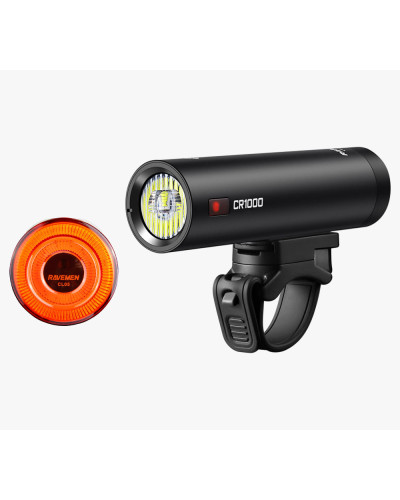 Комплект світла Ravemen LS20 : CR1000 + CL05 (1000 + 30 lm, 4000 + 200 mAh)