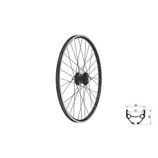 Колесо переднє KLS Draft Dynamo V-brake 26" чорний