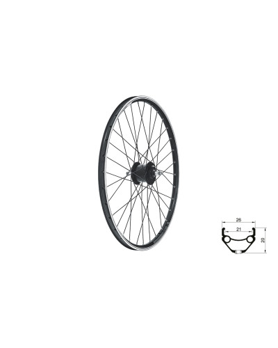Колесо переднє KLS Draft Dynamo V-brake 26" чорний