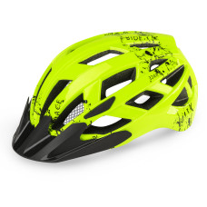 Шолом R2 Lumen junior колір флуоресцентно жовтий,чорний глянцевий розмір S: 52-56 см